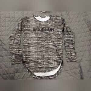 Trendy Kids Long Sleeve Tee with #FASHION Print